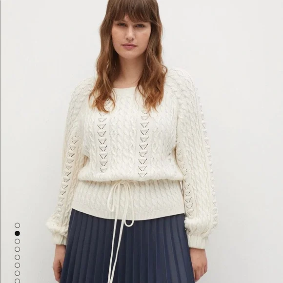 Mango Sweaters Openwork Cable Knit Sweater Poshmark